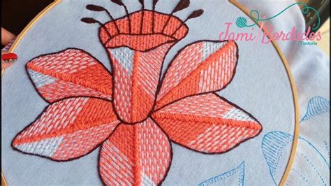 Bordado Fantas A Flor Hand Embroidery Flower Fantasy Stitch