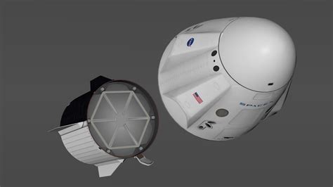 Spacex Crew Dragon Spacecraft 3d Model Rigged Cgtrader