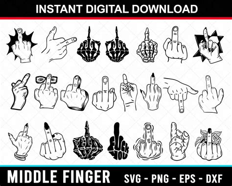 Middle Finger Svg Cut File Middle Finger Cricut Png Funny Etsy Uk