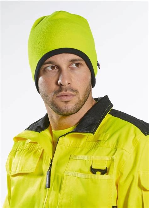 Portwest Reversible Hi Vis Beanie Hat Ha14 Activewear Group