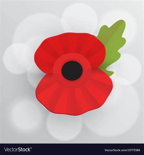 The remembrance poppy - poppy appeal Royalty Free Vector