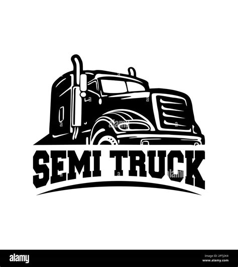 Semi Truck Logo Cargo Delivery Service Stock Vector Image And Art Alamy