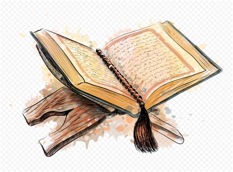 HD Watercolor قرآن Quran Islam Koran Book PNG Citypng