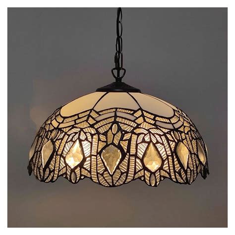 Inch Tiffany Style Stained Glass Hanging Lamp Ceiling Buy Quality