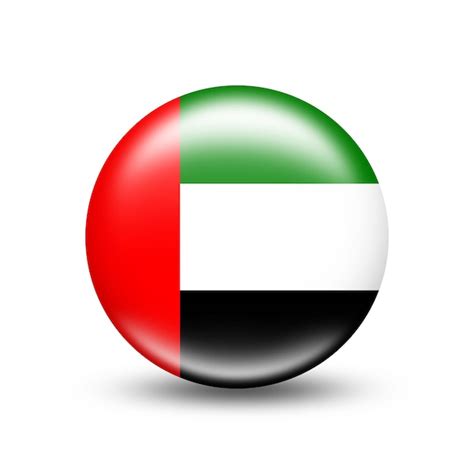 Premium Photo Uae Country Flag In Sphere With White Shadow Illustration