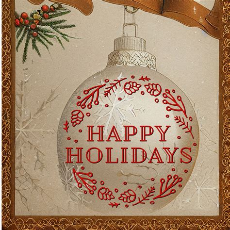 Happy Holidays Vintage Bauble Free Stock Photo Public Domain Pictures