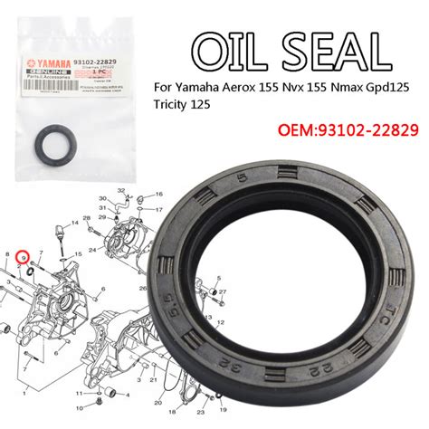 Yamaha Genuine Nmax V1 V2 Aerox V1 V2 Mio I 125 Magneto Oil Seal