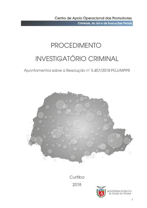 Pdf Procedimento Investigat Rio Criminal O Procedimento