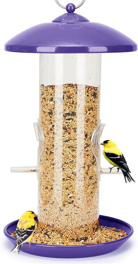 Kingsyard Tube Wild Bird Feeders For Outside Hanging Finch Feeder With