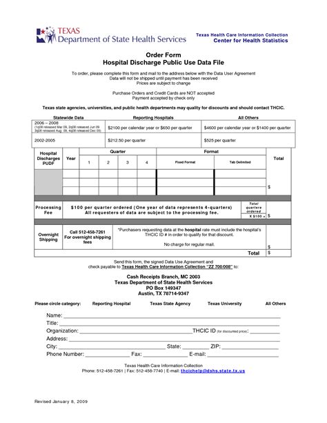 10 Best Free Printable Hospital Discharge Forms Pdf For Free At Artofit