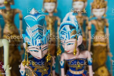 Traditional Wooden Puppets Yogyakarta Java Indonesia Culture