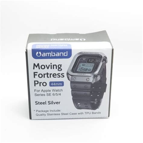 Amband Moving Fortress Pro Mm For Apple Series Se Steel Silver