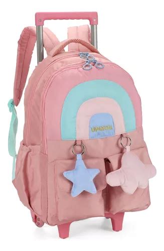 Mochila Rodinhas Arco íris Up4you Luxcel Frete grátis