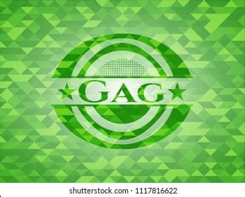 Gag Realistic Green Emblem Mosaic Background Stock Vector Royalty Free