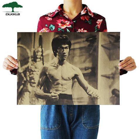 Dlkklb Plakat Retro Bruce Lee Nostalgia Klasyczny Stary Film Plakat