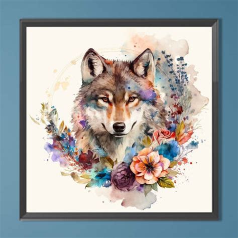 D Diy Full Round Drill Diamond Painting A Wolf Kit Home Decor Art