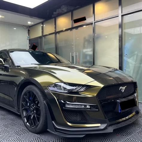 Best Gloss Ghost Black Gold Car Wrap Metallic Ghost Black Gold Vinyl