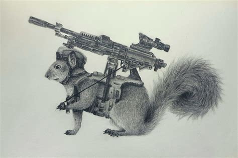 Squirrel With Machine Gun