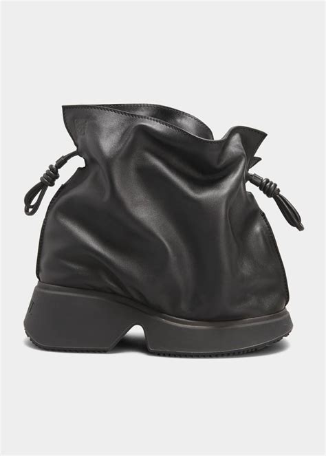 Loewe Flamenco Calfskin Drawstring Bag Boots Bergdorf Goodman