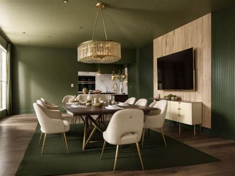 Dark Forest Green Dining Room Decor Ideas Inspiration