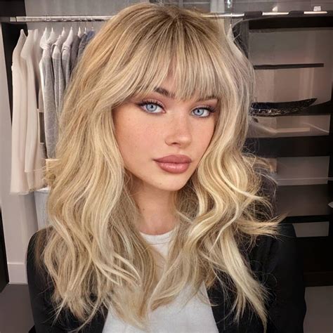 Kome Blonde Wig With Bangsombre Blonde Wavy Wigs For Womenshoulder