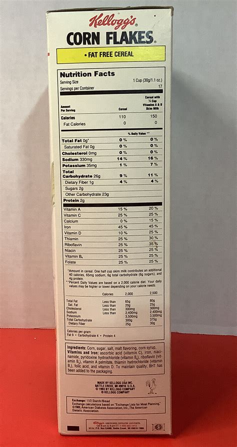 Kelloggs Corn Flakes Cereal Full Box Roberto Clemente 1994 Pittsburgh