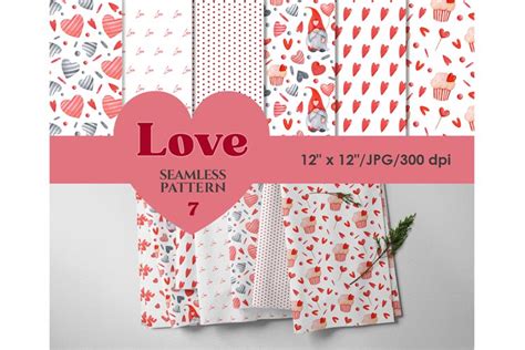 Valentine S Day Digital Paper Valentine S Seamless Pattern