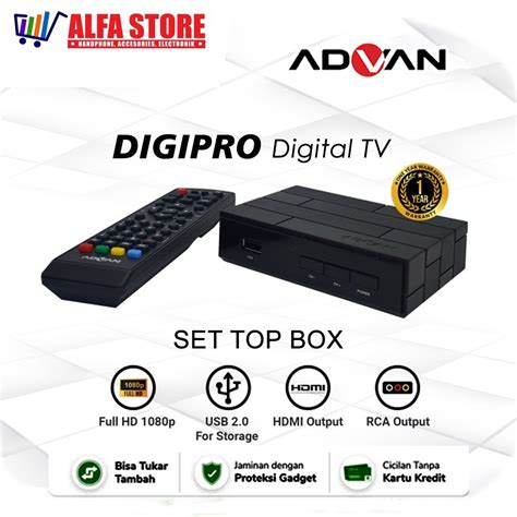 Jual Bergaransi ADVAN DIGIPRO SET TOP BOX TV DIGITAL DV3T2 FUll HD