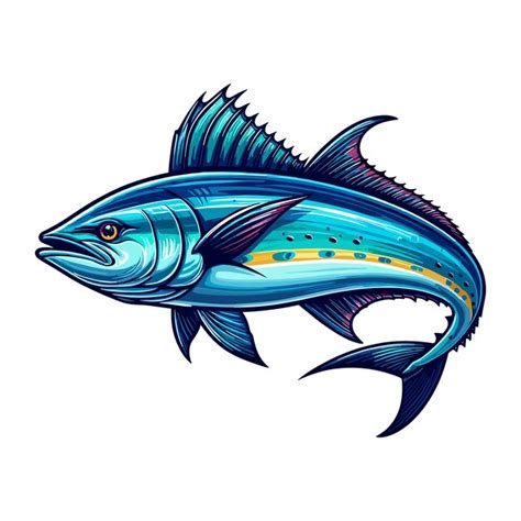 Premium Vector Cute Mahi Mahi Fish Vector Cartoon Illustration