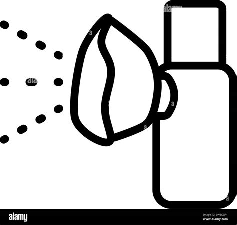 Aerosol Breathing Lung Machine Treatment Icon Outline Illustration Of