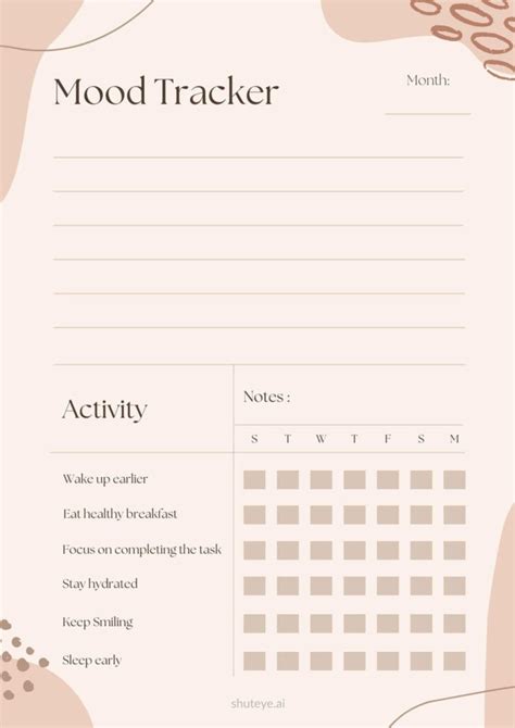 Bullet Journal Mood Tracker Printable Printable Templates Porn Sex