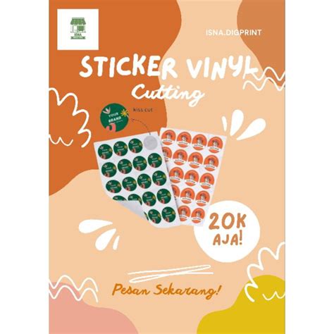 Jual Cetak Sticker Vinyl Cutting Ukuran A Shopee Indonesia