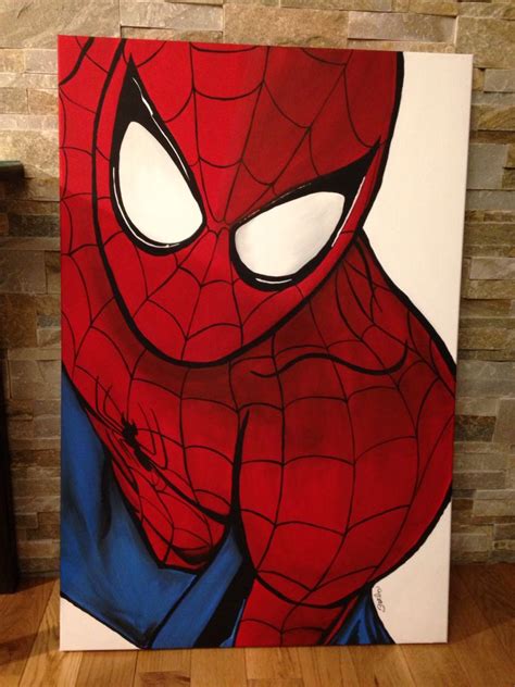 Barbo Spiderman Mini Canvas Art Spiderman Painting Marvel Art Drawings