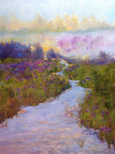 Extra Large Painting Monet Style Monet French Flower Field Purple