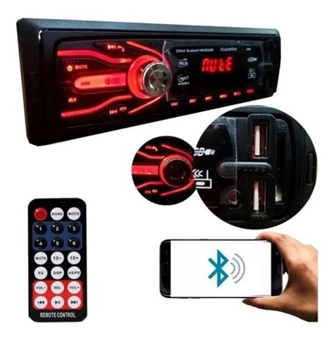 Aparelho R Dio De Som Automotivo Carro Mp Bluetooth Pendrive Sd