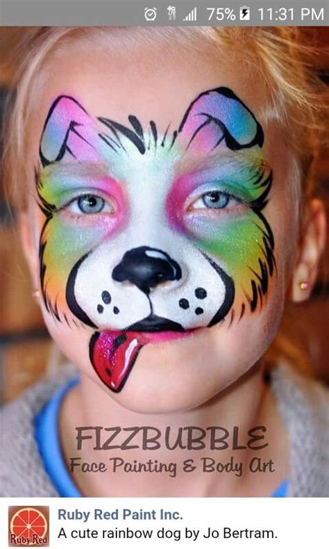 Cute Dog Face Painting