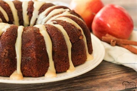 Easy Spiced Apple Cake Butter With A Side Of Bread