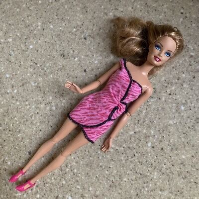 Mattel Barbie Fashionistas Swappin Styles Doll Blonde Articulated Pink Dress Picclick Uk