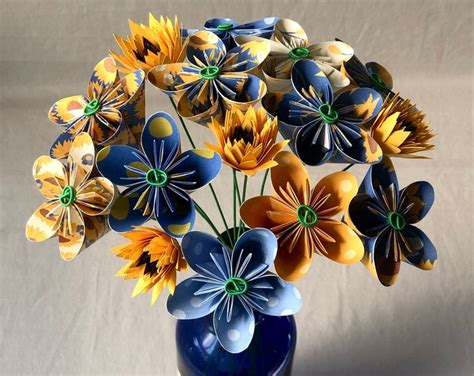 Sunflower Paper Flower Origami Bouquet - Etsy