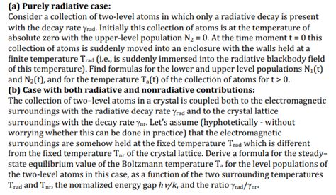 Solved A Purely Radiative Case Consider A Collection Of Chegg