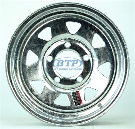 Galvanized Boat Trailer Wheel 13 inch 5 Bolt Trailer Rim 5 on 4 1/2