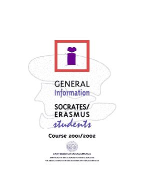 Fillable Online General Socrates Erasmus Information Universidad De