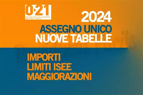 Nuove Tabelle Importi Assegno Unico 2024 Fino A 200 Euro