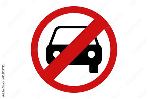 Prohibido los coches y vehículos Stock Vector Adobe Stock