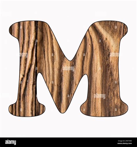 M Rustic Wooden Alphabet Letter On White Background Stock Photo Alamy