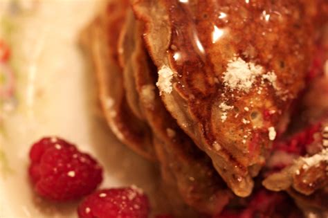 Raspberry Oatmeal Pancakes With Syrup Ad Powdered Sugar W Flickr