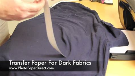 Iron On Transfer Paper For Dark Fabrics Tutorial By Photo Paper Direct Youtube