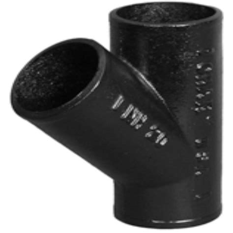 Charlotte Pipe 4 In X 3 In Cast Iron No Hub Wye Y43 The Home Depot