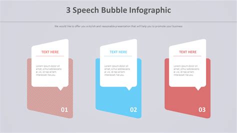 3 Speech Bubble Infographic Diagram