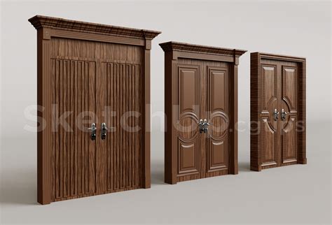 14847 Free Sketchup Classic Door Models Download
